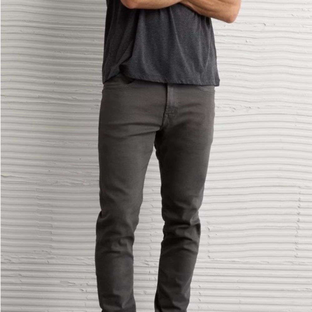 American Eagle Outfitters Men's Skinny Jeans in Charcoal Gray 29 x 30